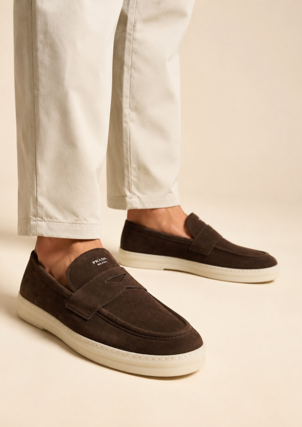 Prada Suede Loafers Brown Men