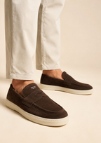Prada Prada Suede Men Loafers/2DF090054F0003 F X00 in Brown - product view 5