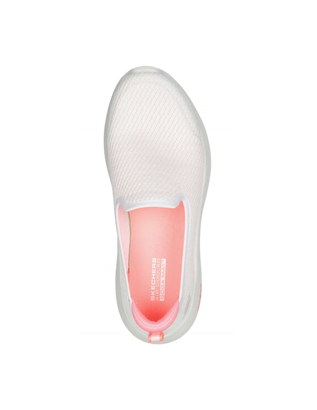 Skechers GO WALK Hyper Burst Goga Mat Slip-On Walking Shoes – White / Pink – Women