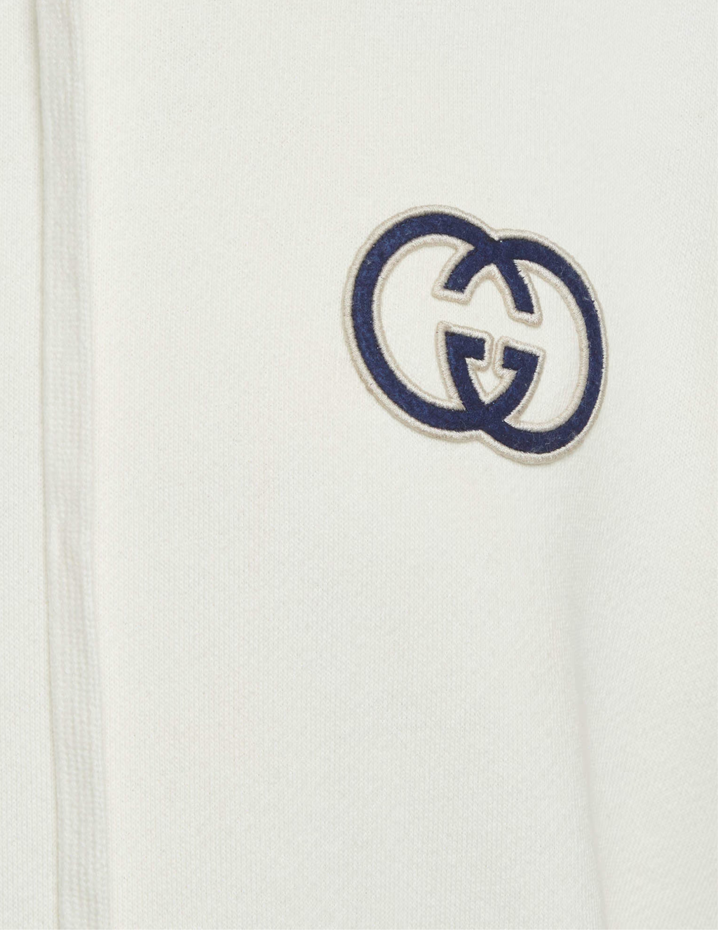 Gucci Interlocking G Cotton Jersey Hoodie – Off White – Men