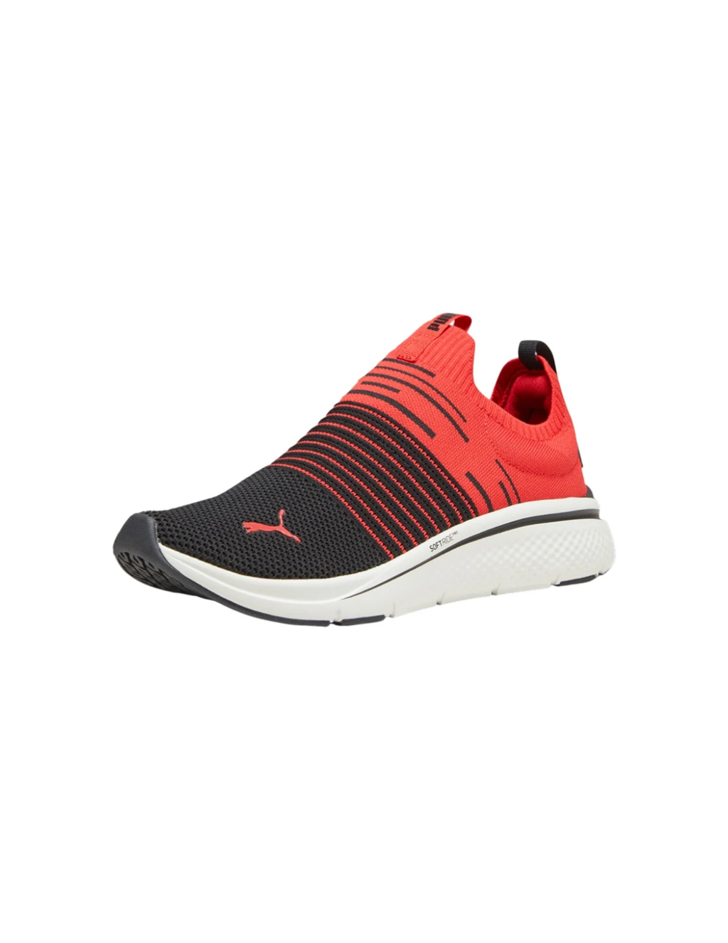 Puma Softride Pro Echo Slip-On Knit Sneakers – Black / Red / White – Unisex
