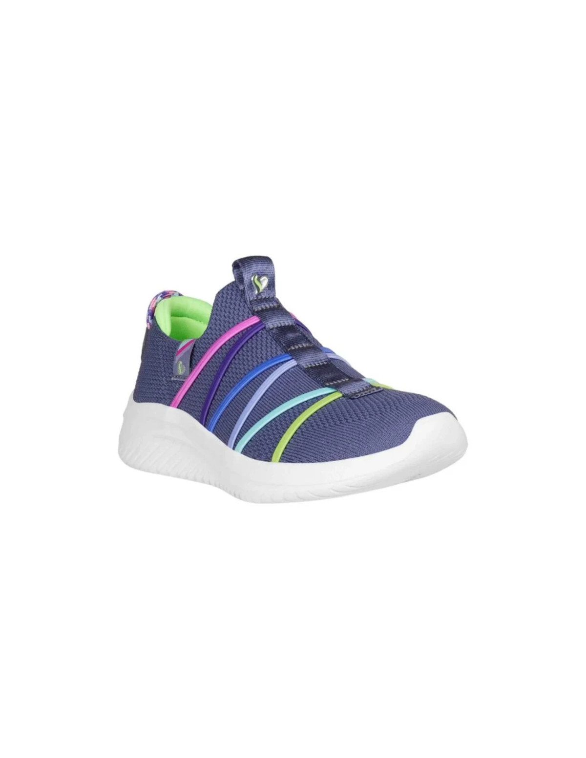 Skechers Ultra Flex 3.0 Air-Cooled Memory Foam Slip-On Sneakers – Charcoal / Multi – Kids