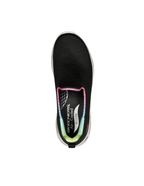 Skechers GO WALK Arch Fit Wild Energy Slip-On Walking Shoes – Black / Hot Pink – Women