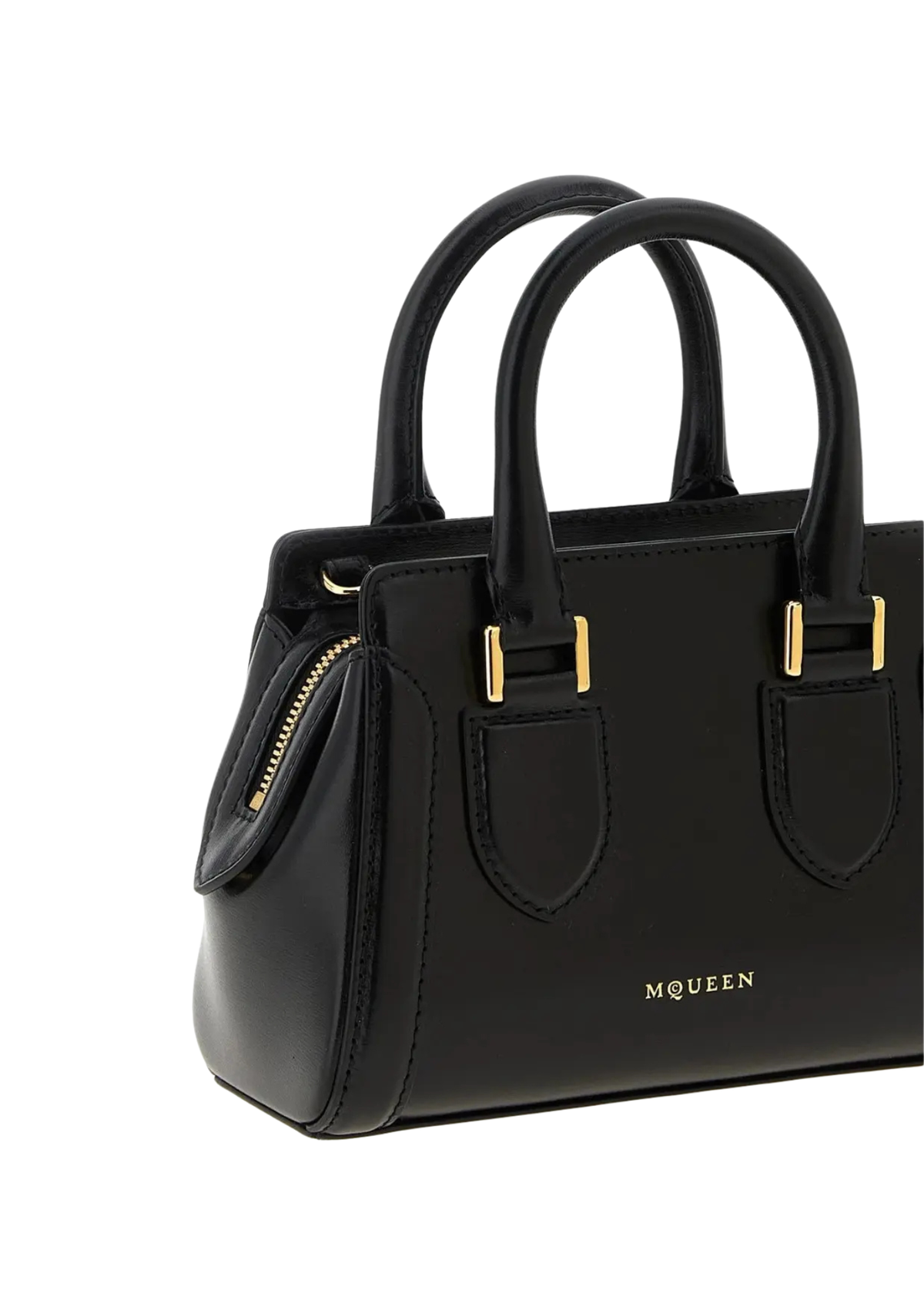 Alexander McQueen Mini Birdee Leather Handbag – Pink, White & Black – Women