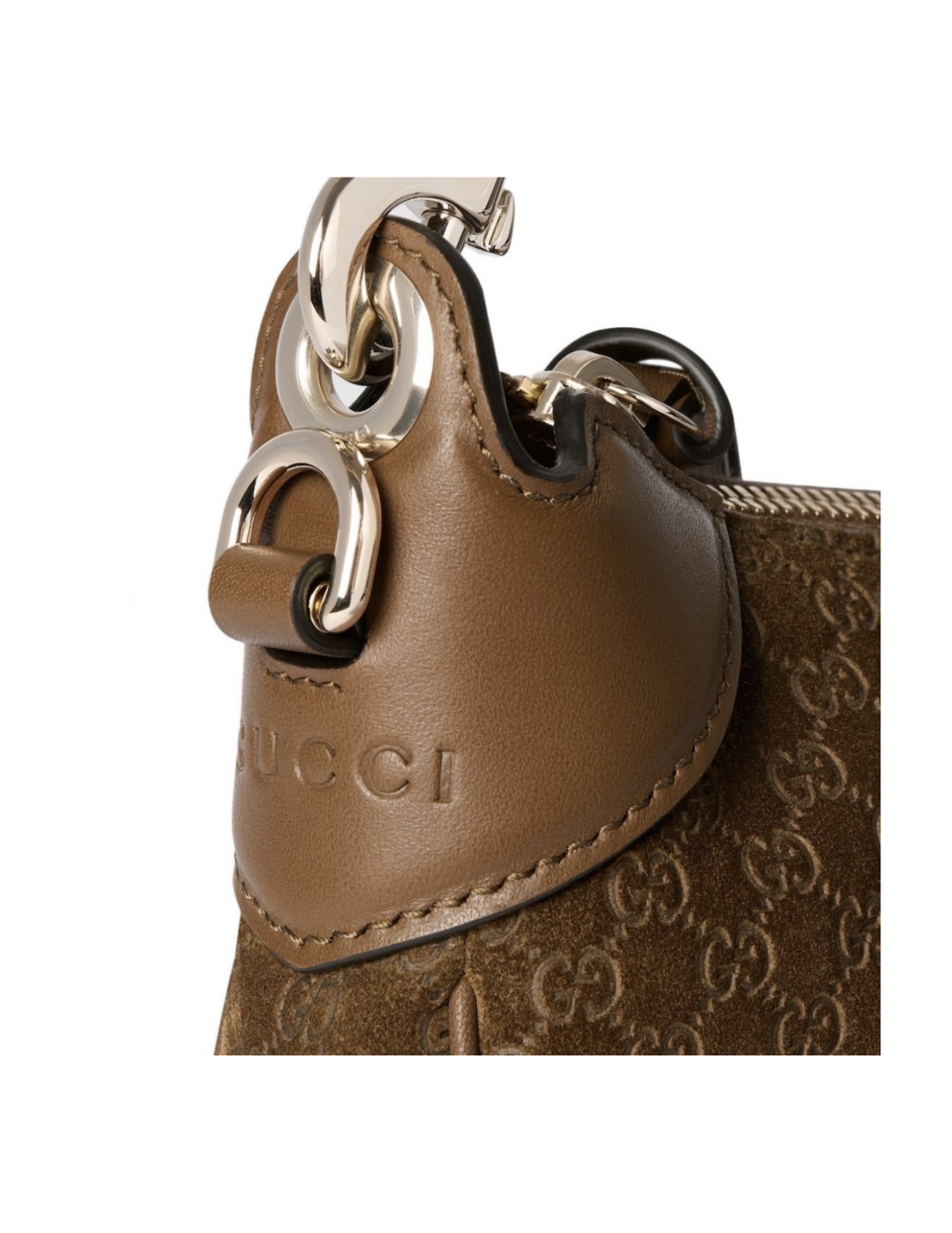Gucci B Small Micro GG Suede Shoulder Bag – Dark Brown – Women