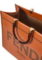 Fendi Sunshine Medium Brown Calf Leather Bag