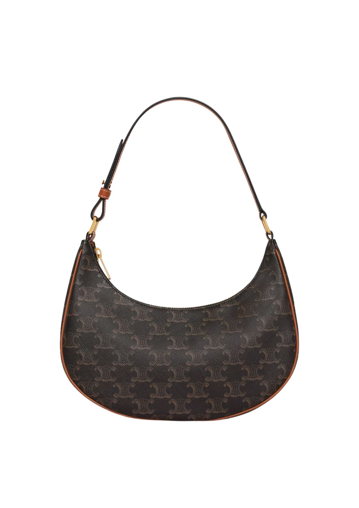 Celine Ava Triomphe Canvas & Calfskin Handbag – Tan – Women