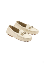 Gucci Women Horsebit Driver Loafers in Off-White - front product view