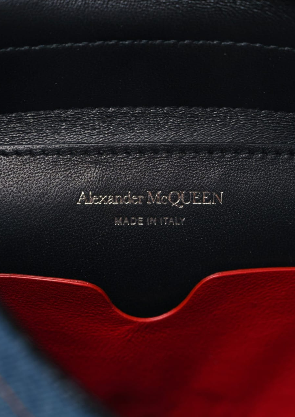 Alexander McQueen The Curve Small Bag Denim/Black Women