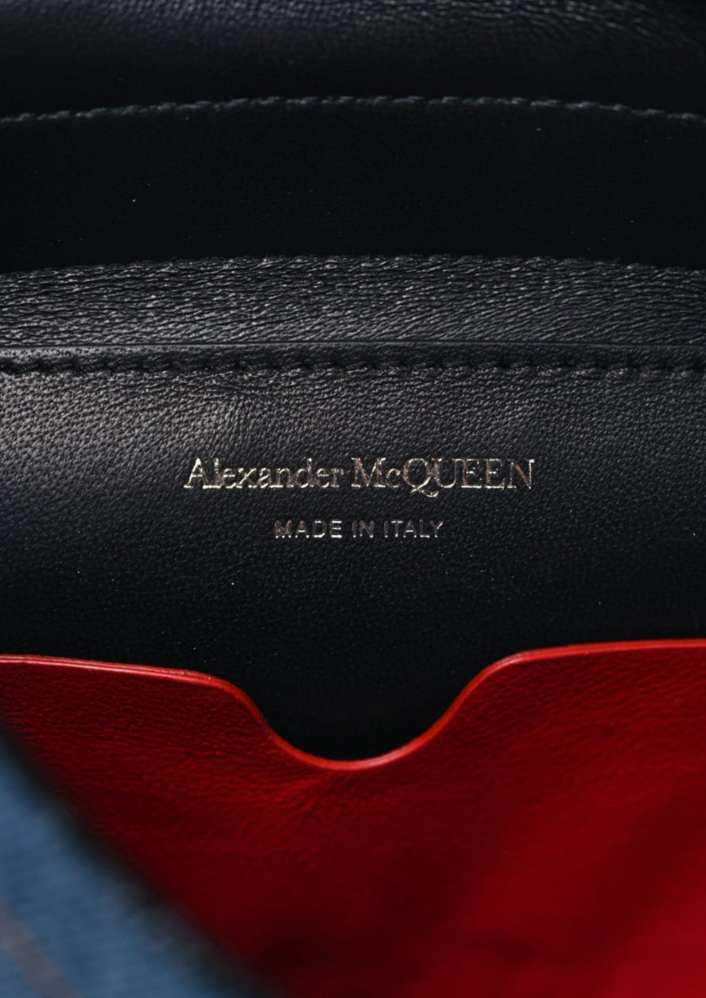 Alexander McQueen The Curve Small Bag Denim/Black Women