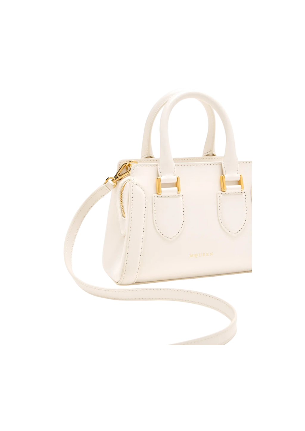 Alexander McQueen Mini Birdee Leather Handbag – Pink, White & Black – Women