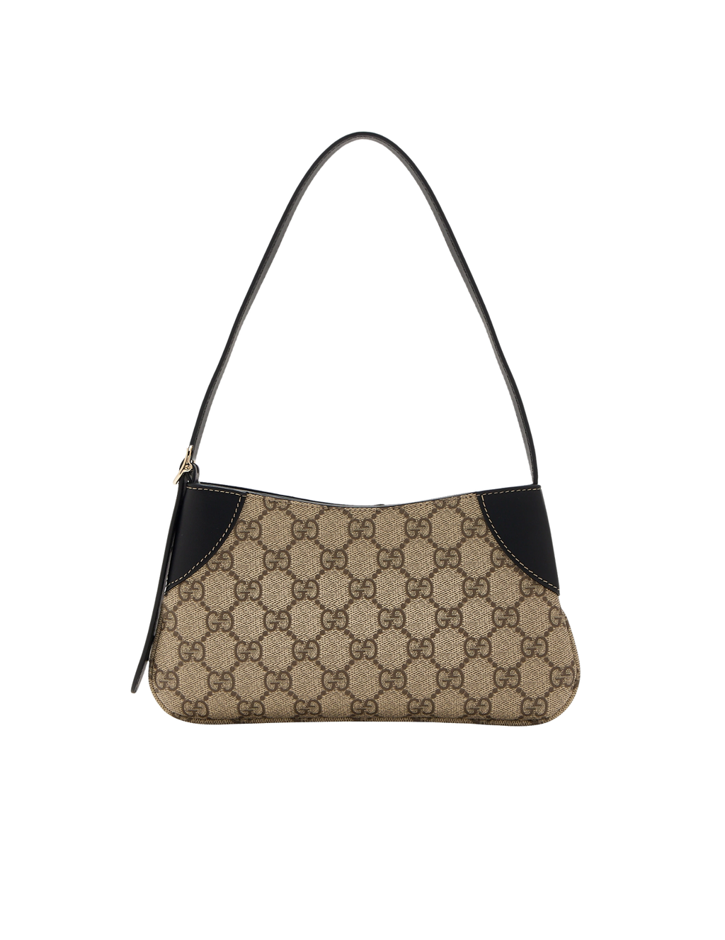 Gucci GG Emblem Super Mini Canvas Shoulder Bag – Beige/Black – Women