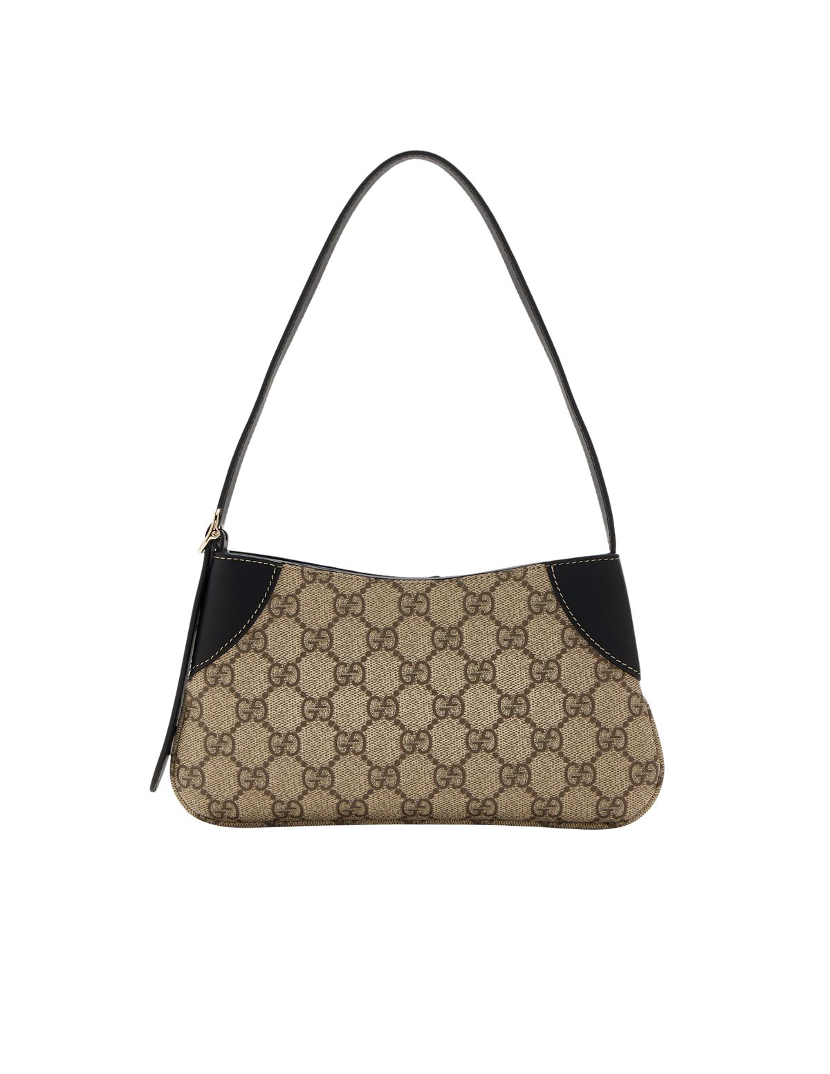 Gucci GG Emblem Super Mini Canvas Shoulder Bag – Beige/Black – Women
