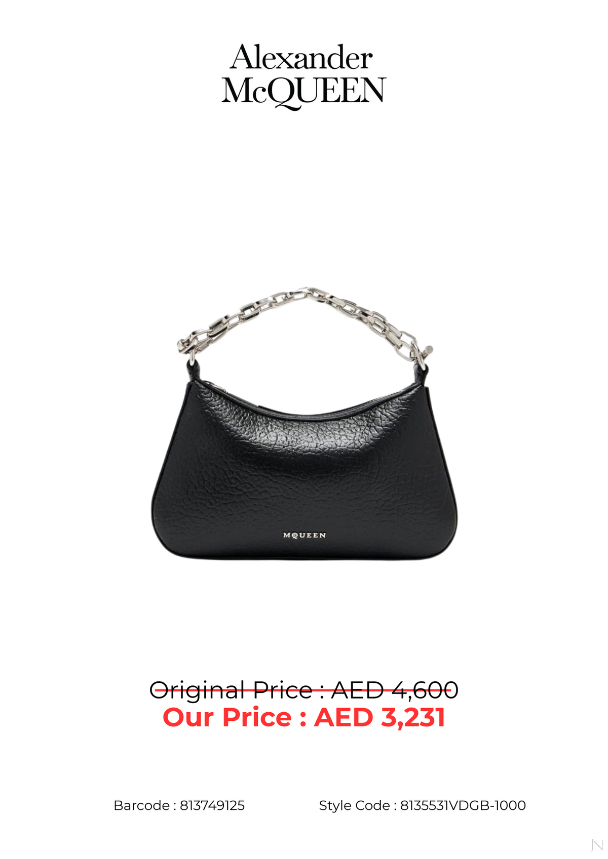 Alexander McQueen Mini T-Bar Leather Pouch Shoulder Bag – Black – Women