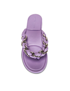 Bottega Veneta Dot Nappa Leather Chain Flat Sandals – Wisteria Purple – Women