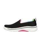 Skechers GO WALK Arch Fit Wild Energy Slip-On Walking Shoes – Black / Hot Pink – Women