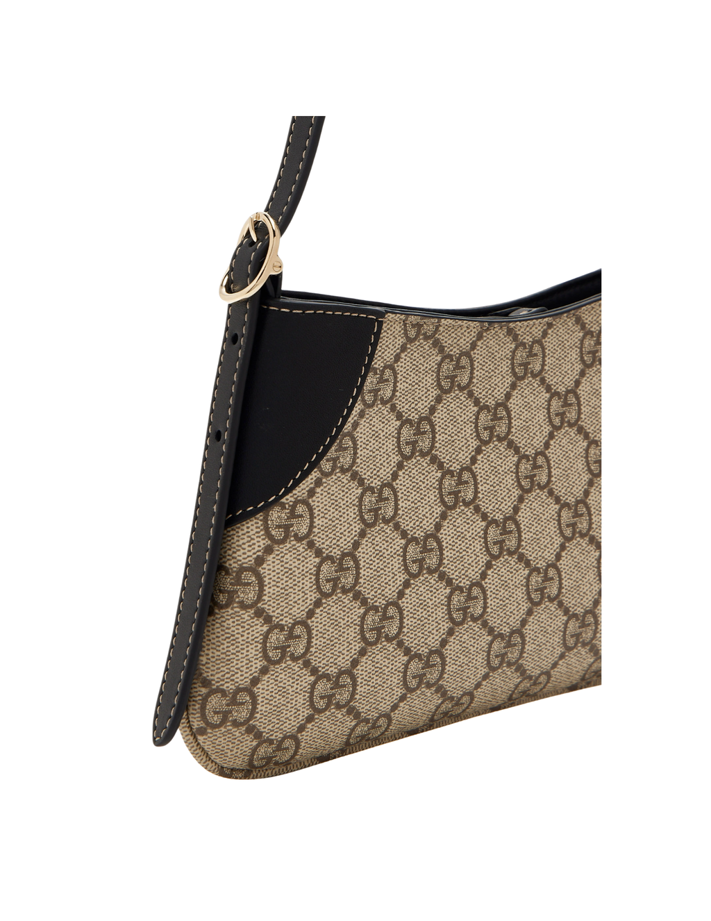 Gucci GG Emblem Super Mini Canvas Shoulder Bag – Beige/Black – Women