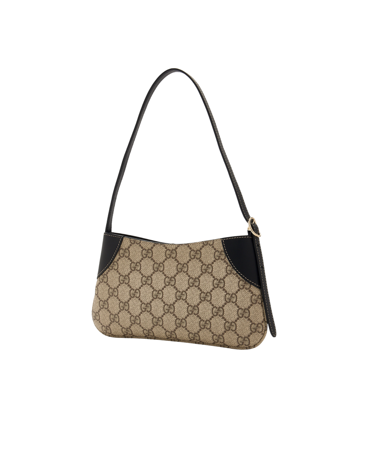 Gucci GG Emblem Super Mini Canvas Shoulder Bag – Beige/Black – Women