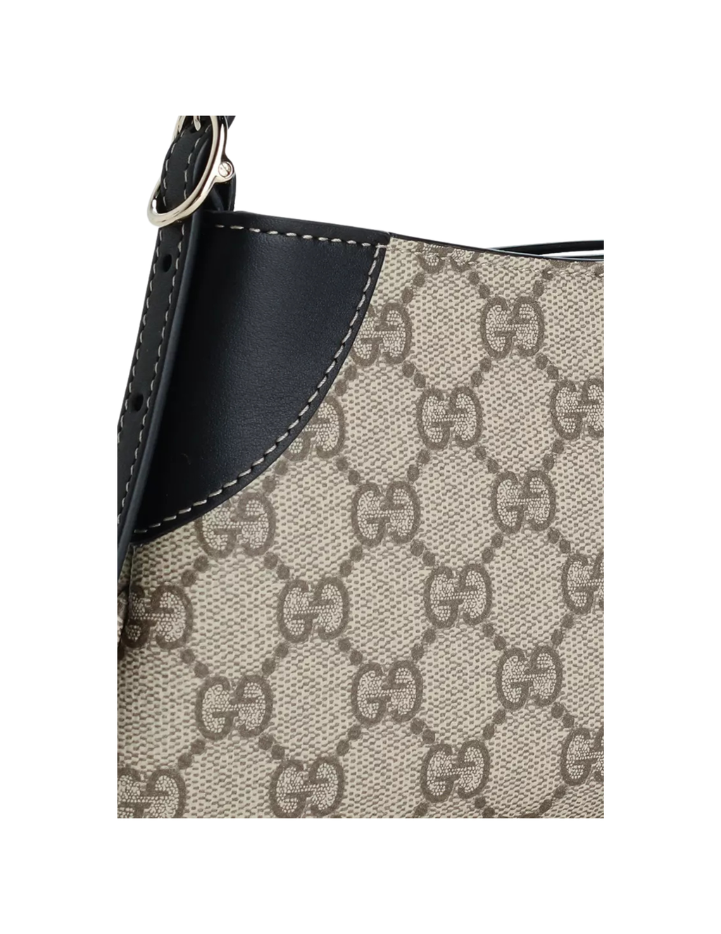 Gucci GG Emblem Super Mini Canvas Shoulder Bag – Beige/Black – Women