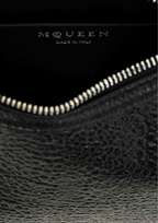 Alexander McQueen Mini T-Bar Leather Pouch Shoulder Bag – Black – Women