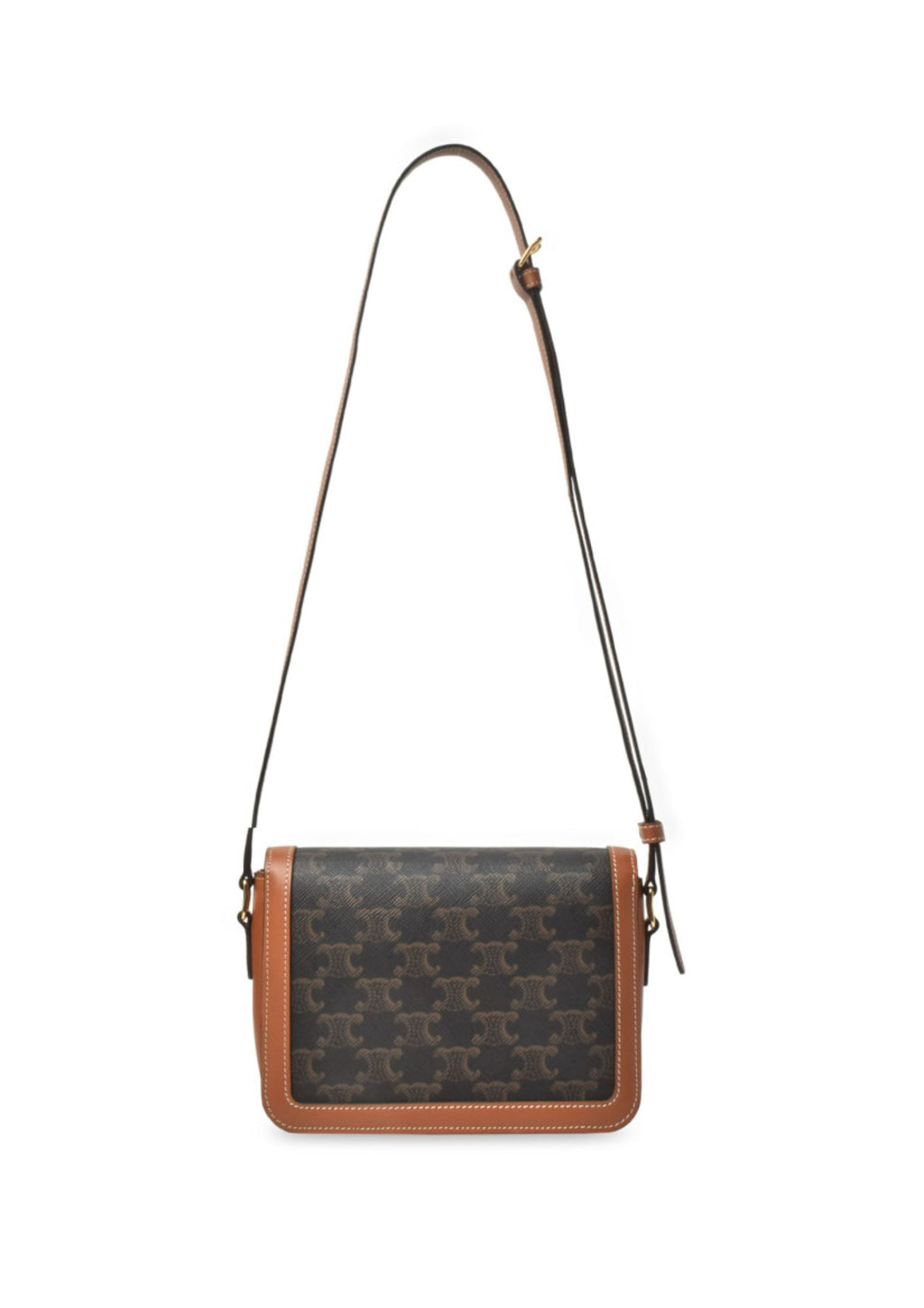 Celine Teen Triomphe Canvas & Calfskin Crossbody Bag – Tan – Women