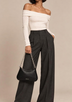 Alexander McQueen Mini T-Bar Leather Pouch Shoulder Bag – Black – Women