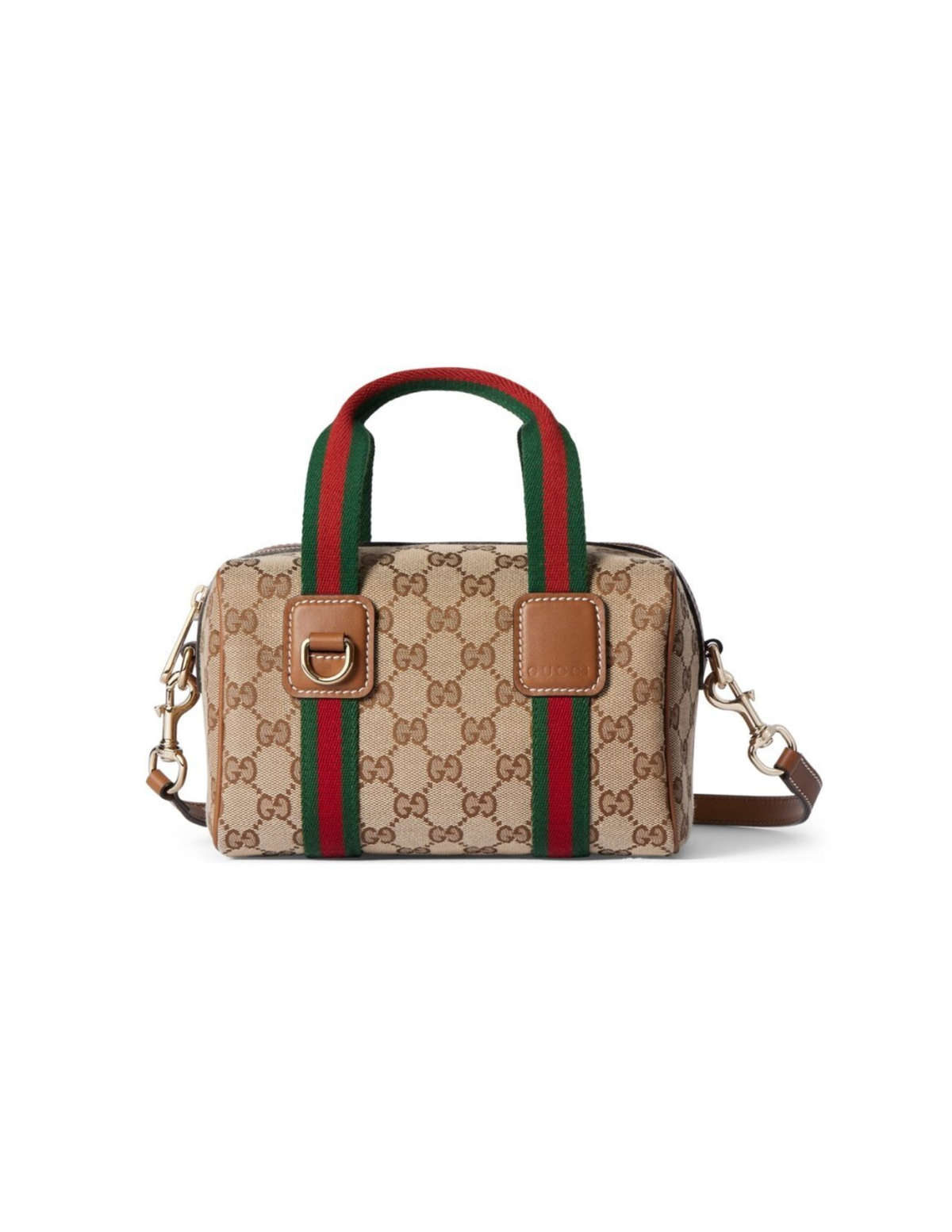 Gucci Mini GG Canvas Boston Handbag – Beige/Brown – Women