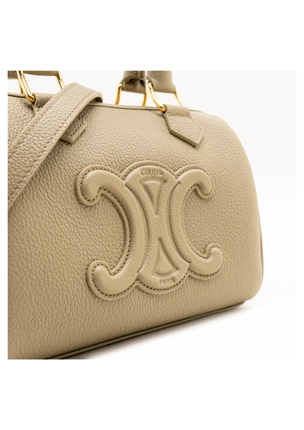 Celine Small Boston Grained Calfskin Shoulder Bag – Modern Taupe – Women