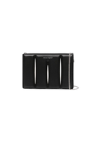 Alexander McQueen Women Slatch Clutch Shoulder Bag – Black/Silver