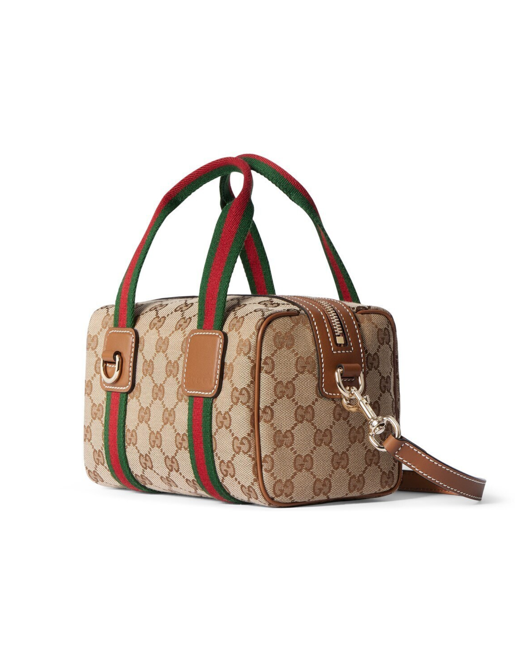 Gucci Mini GG Canvas Boston Handbag – Beige/Brown – Women