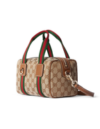 Gucci Mini GG Canvas Boston Handbag – Beige/Brown – Women