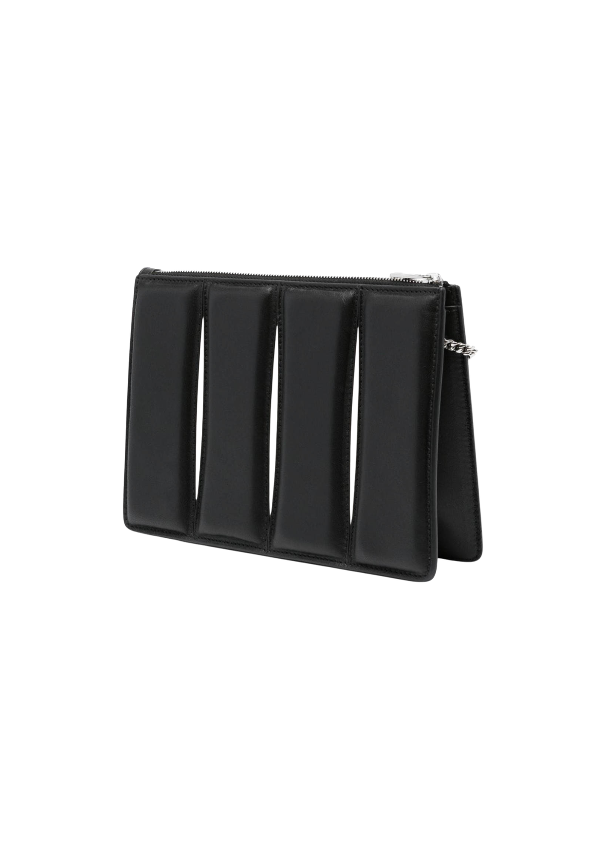Alexander McQueen Women Slatch Clutch Shoulder Bag – Black/Silver