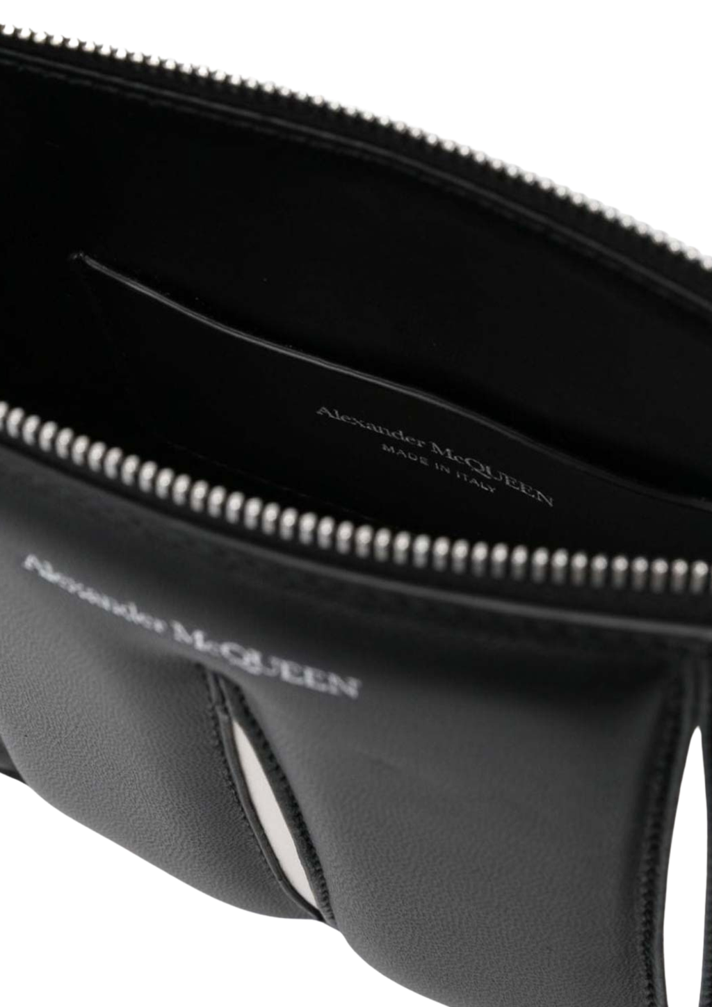 Alexander McQueen Women Slatch Clutch Shoulder Bag – Black/Silver