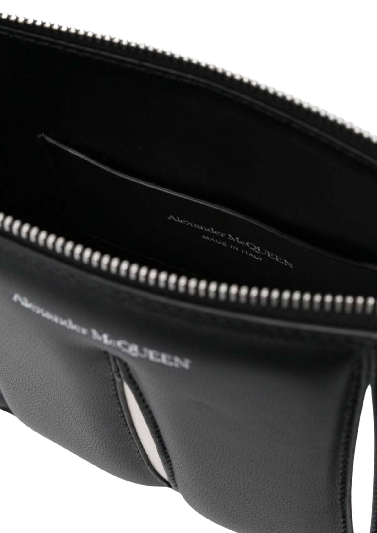 Alexander McQueen Women Slatch Clutch Shoulder Bag – Black/Silver