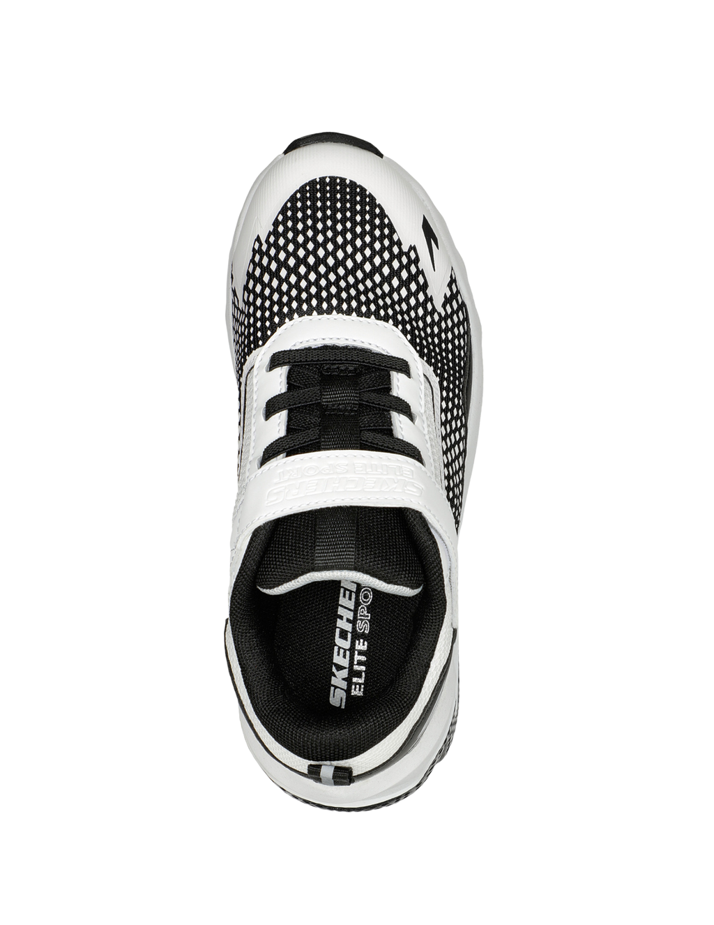 Skechers Elite Sport Tread Hook-and-Loop Mesh Sneakers – White / Black – Boys