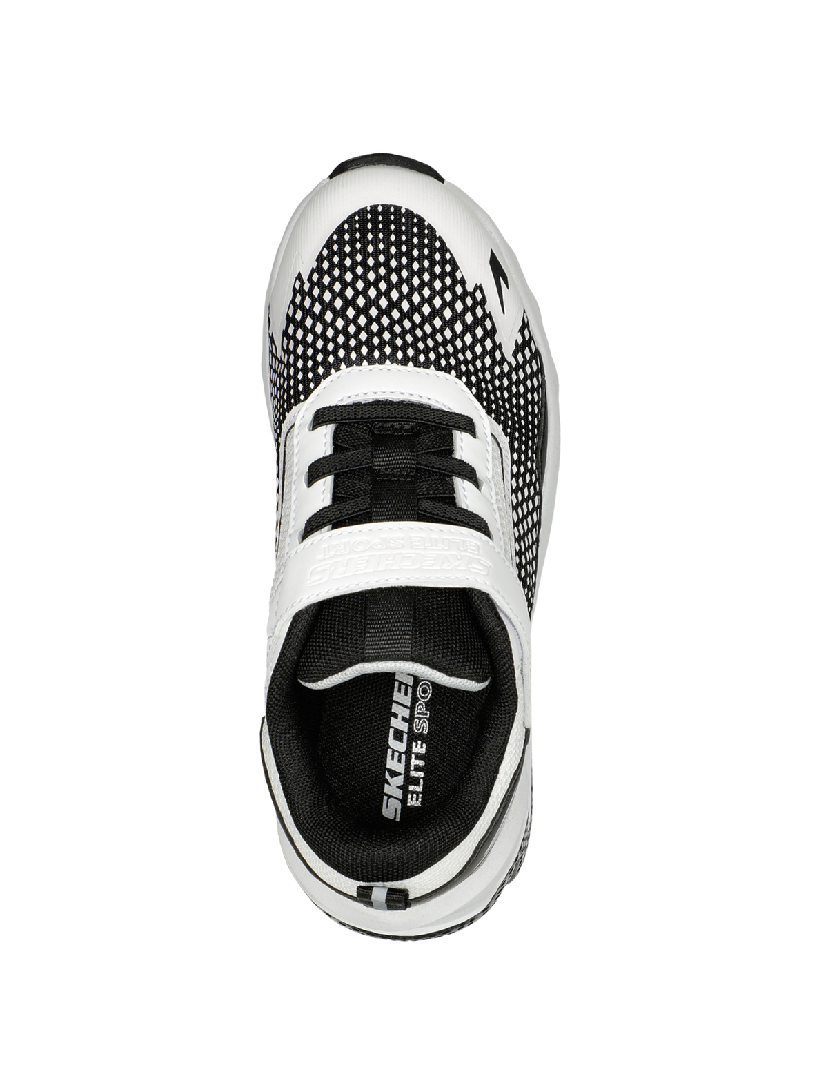 Skechers Elite Sport Tread Hook-and-Loop Mesh Sneakers – White / Black – Boys