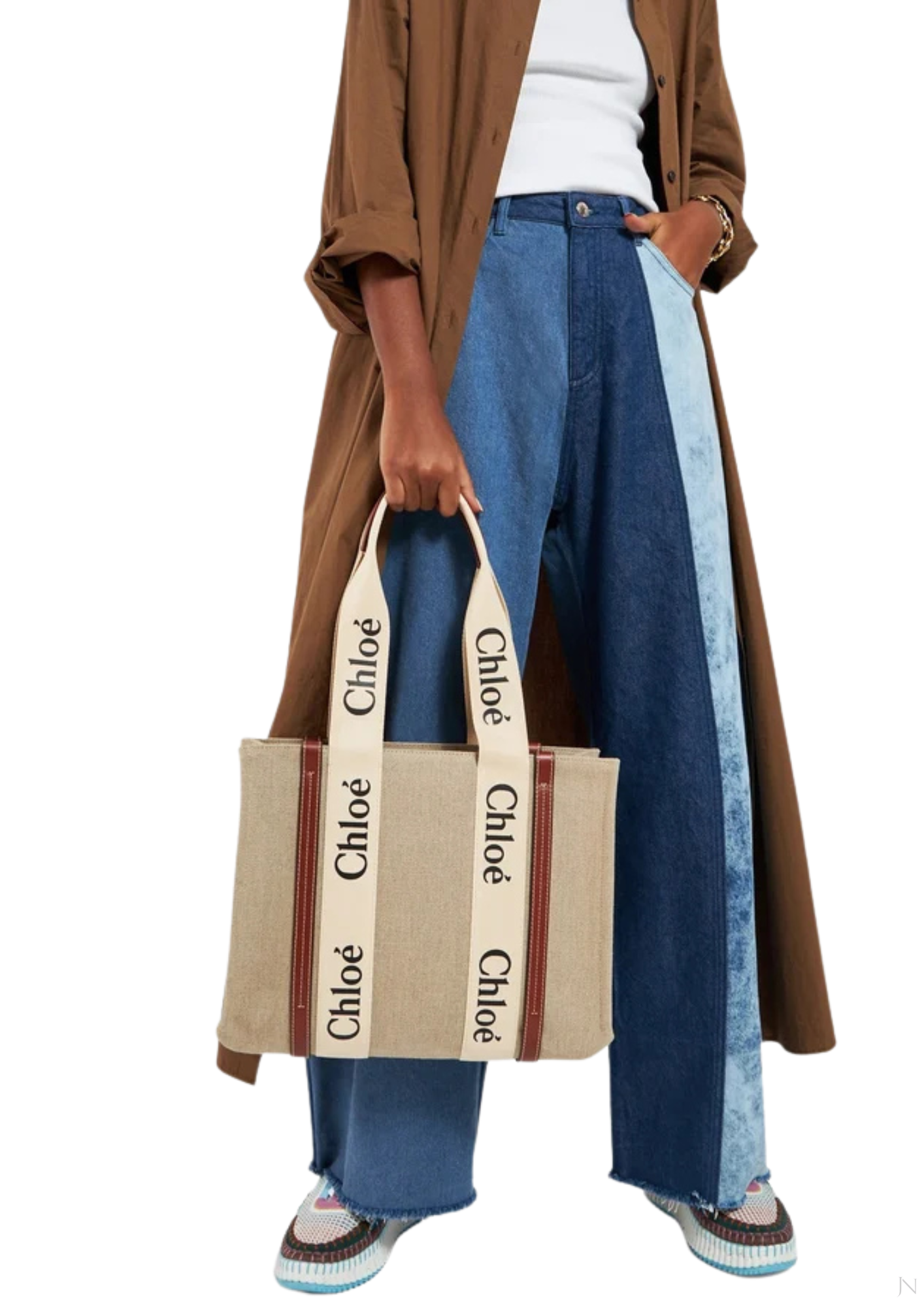 Chloé Woody Medium Shopping Tote Bag
