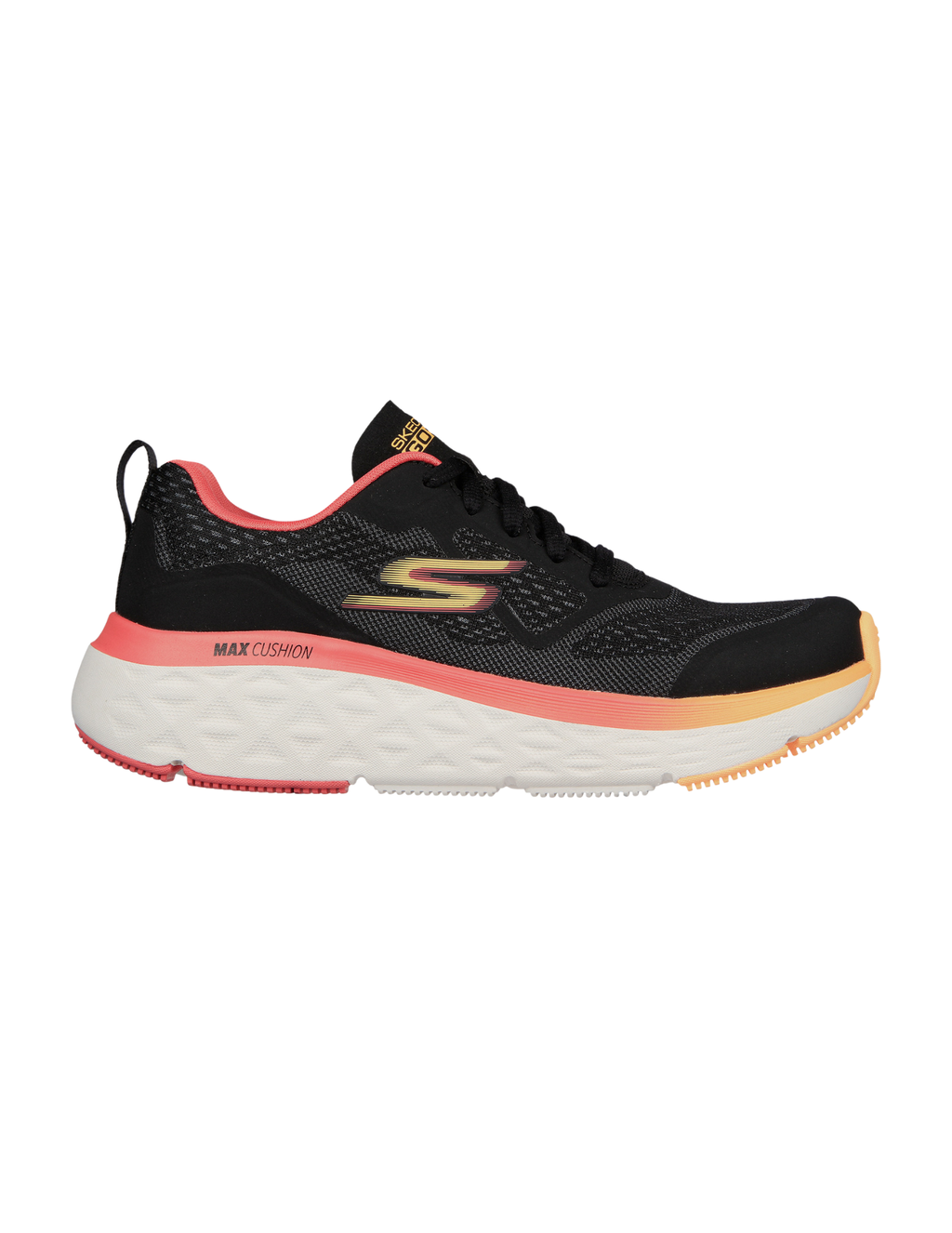 Skechers Max Cushioning Delta Goga Mat Running Shoes – Black / Hot Pink – Women
