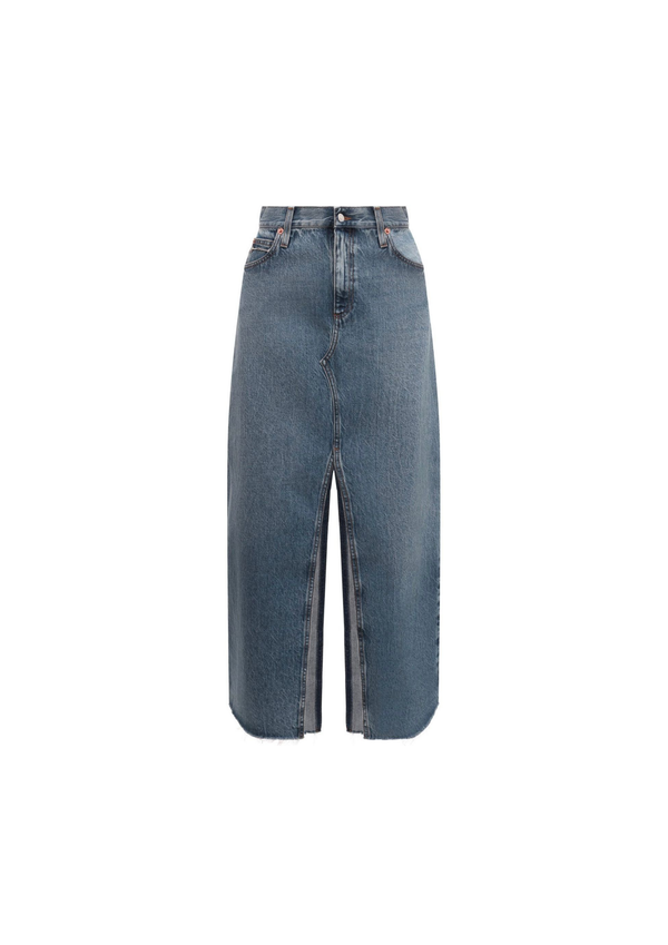 Gucci Horsebit Denim Maxi Skirt