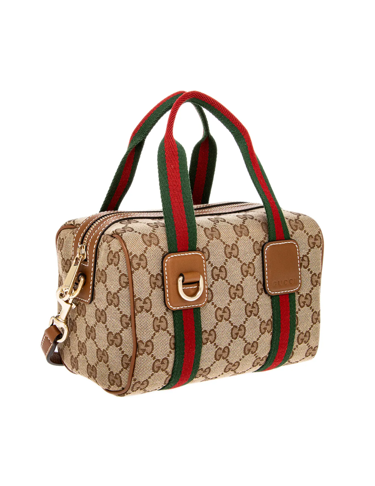 Gucci Mini GG Canvas Boston Handbag – Beige/Brown – Women