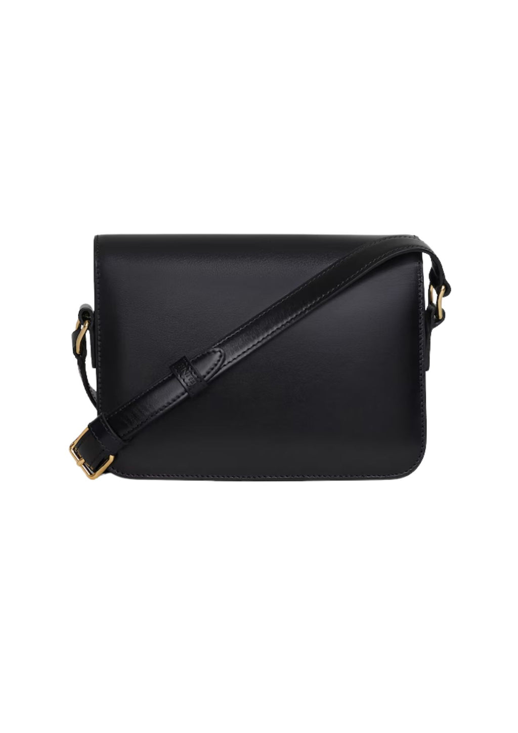 Celine Teen Triomphe Shiny Calfskin Shoulder Bag – Black – Women