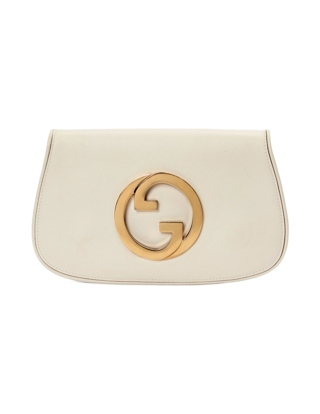 Gucci Blondie Leather Shoulder Bag with Interlocking G – White – Women