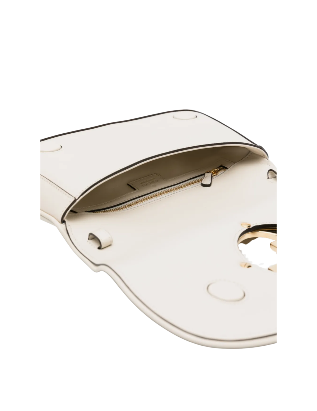 Gucci Blondie Leather Shoulder Bag with Interlocking G – White – Women