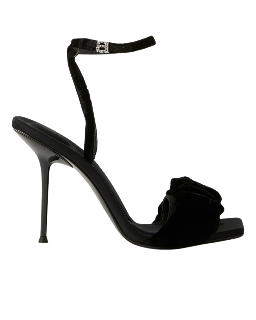 JULIE SCRUNCHIE ANKLE STRAP SANDAL