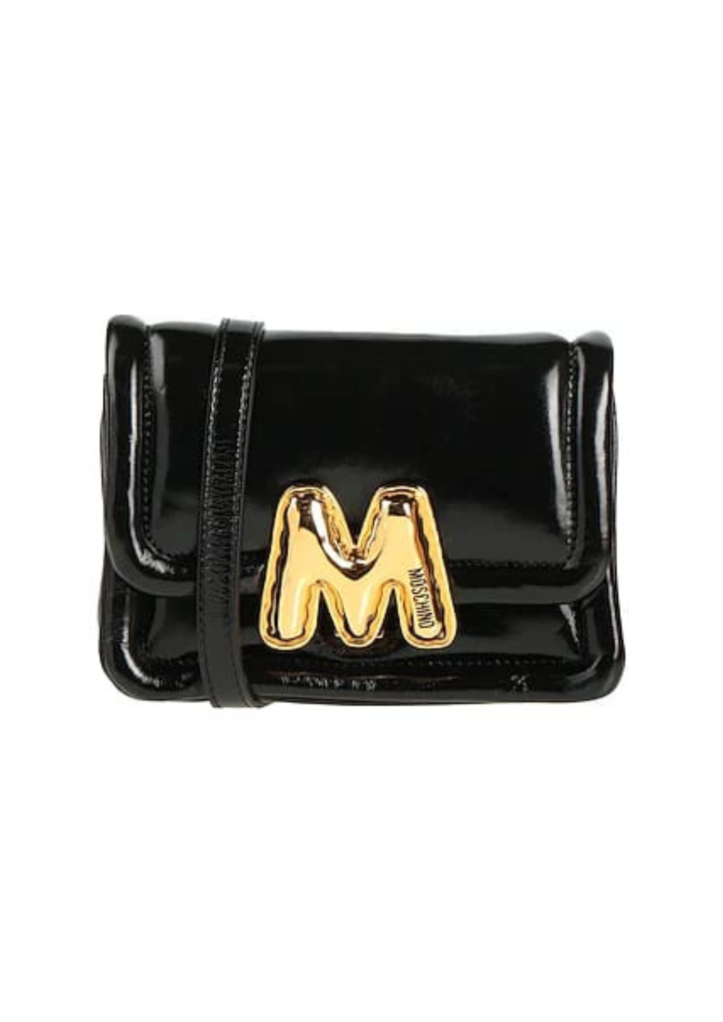 Moschino Couture Leather Logo Bag Black Women