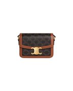 Celine Teen Triomphe Canvas & Calfskin Crossbody Bag – Tan – Women