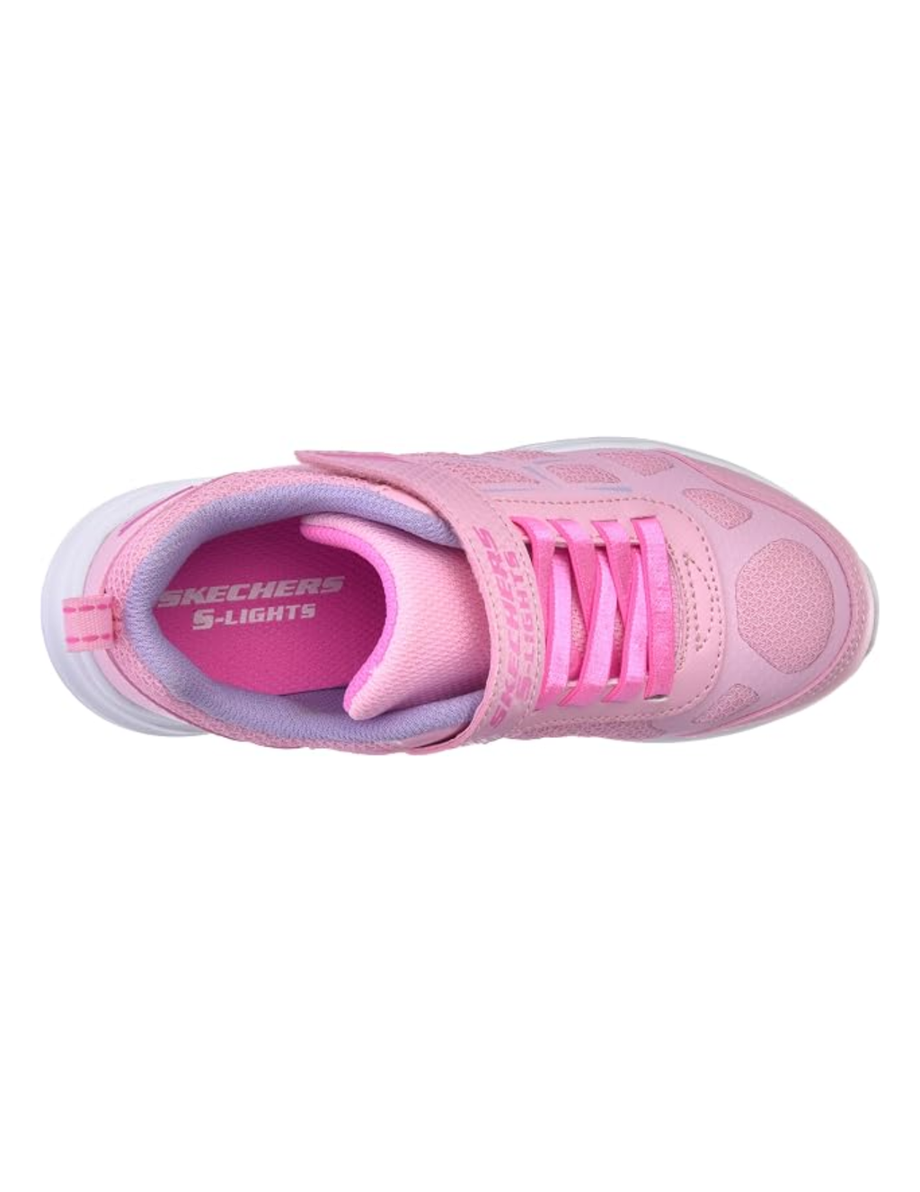 Skechers S Lights Glimmer Kicks Fresh Glow girls’ light pink light-up sneakers – product view 6