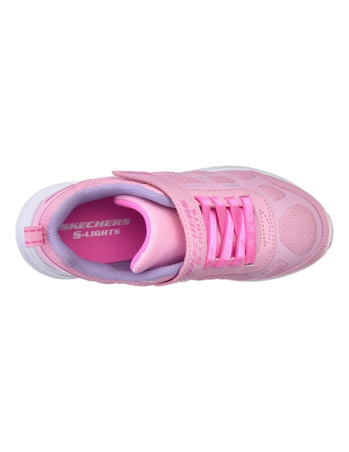Skechers S Lights Glimmer Kicks Fresh Glow girls’ light pink light-up sneakers – product view 6