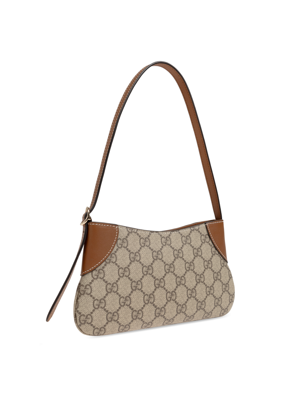 Gucci GG Emblem Super Mini Monogram Canvas Shoulder Bag – Beige & Brown – Women