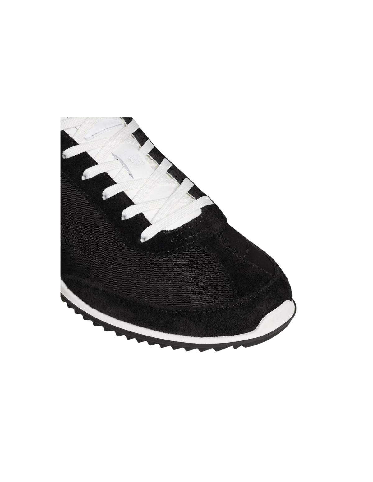 Celine Racer Triomphe Textile & Calfskin Sneakers – Black / White – Men